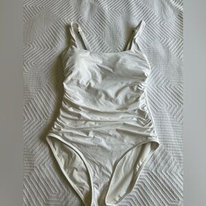 Athleta - White One-Piece Swimsuit